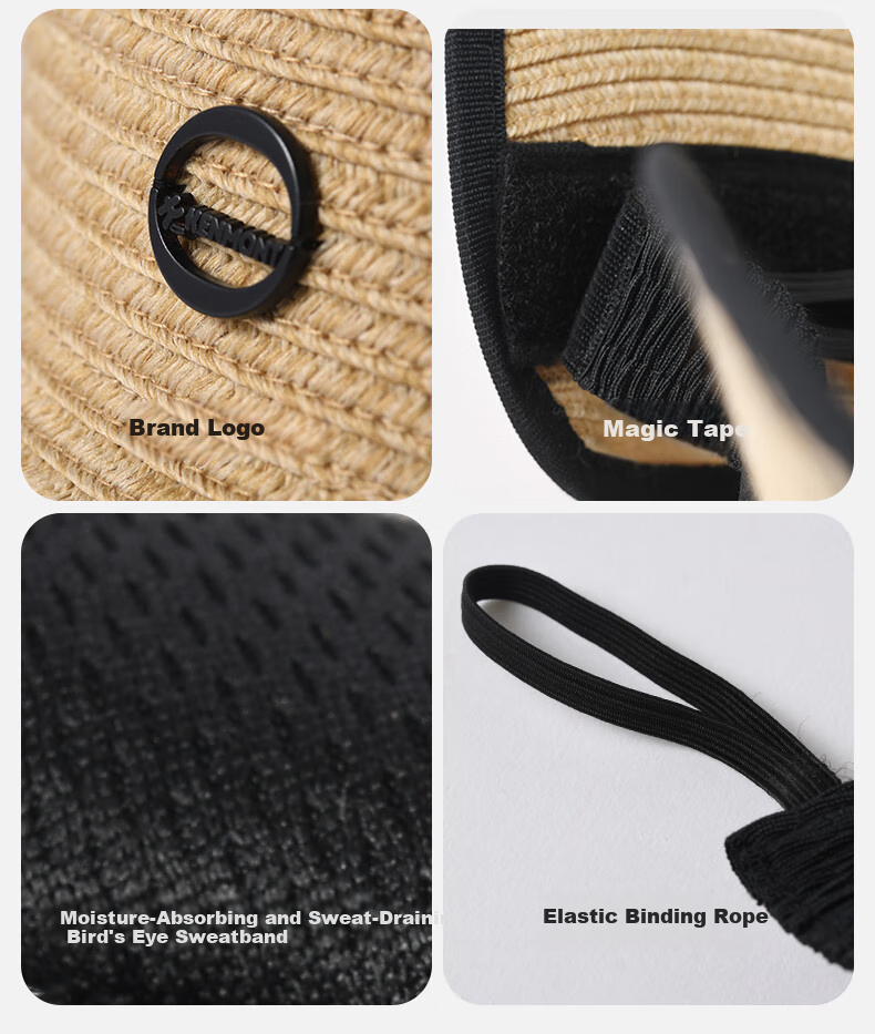 Kenmont Hepburn Style French Open-Top Sun Protection Straw Hat for Women Spring Summer Foldable Wide Brim Full Face Sun Hat KM-6058 13