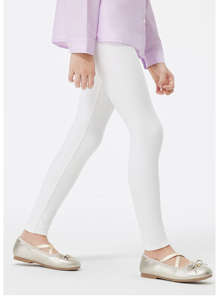 Navigare Girls' Leggings Children's Yoga Pants Kids' Sports Stretch Long Pants Color-Block Waistband Pink Purple Size 120 16