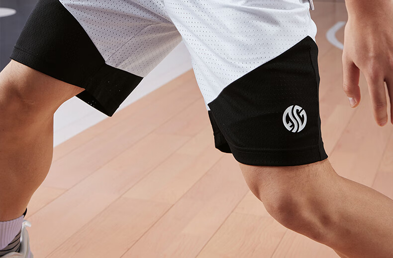 361° Men's Pants, Spring And Summer Loose-Fit Color Block Knitted Shorts, Casual Outdoor Basketball Sports Pants, 652521706-3 27