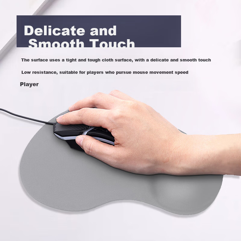 JPLAYER Laptop Wrist Rest Mouse Pad Hand Support Silicone Non-Slip Integrated Handrest for Men And Women, Office Typing Gaming Ergonomic Design Dirt-Resistant Royal Blue