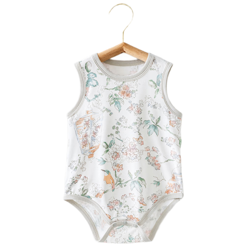 Beitaisi Baby Clothes Romper, Summer Thin Style, Newborn Infant, Youkesi Sleeveless Vest Bodysuit Onesie