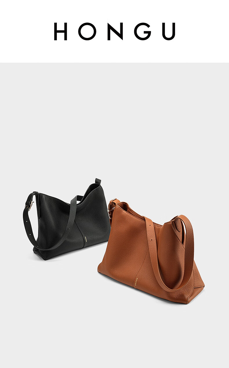 HONGU Handbag, Shoulder Bag, Underarm Bag, Cowhide Large Capacity Hobo Bag, Crossbody Women's Bag, Birthday Gift for Girlfriend 1