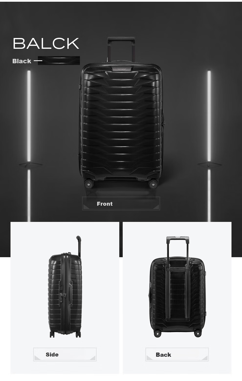 Samsonite 25-inch Trolley Suitcase Innovative Material Armor Travel Carry-on Luggage with Combination Lock CW6 Yellow-Green 12