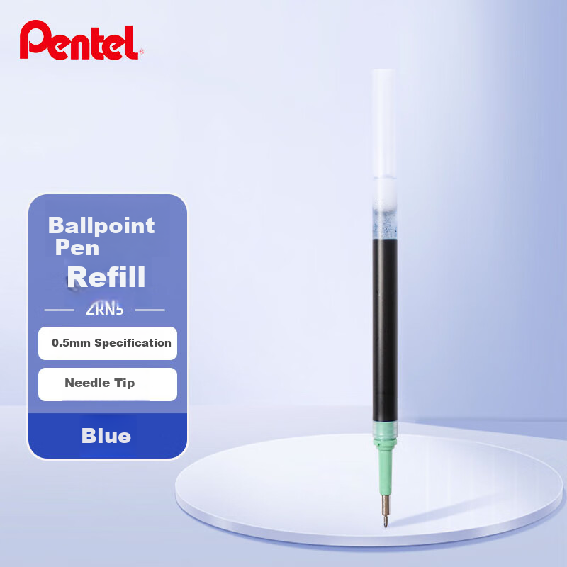 Pentel 0.5mm Medium Oil Pen Refill, Pen Refill for Signature Pens, Student Exam Office Use Pen (Compatible with BZN205) ZRN5-CX Blue Single Pack