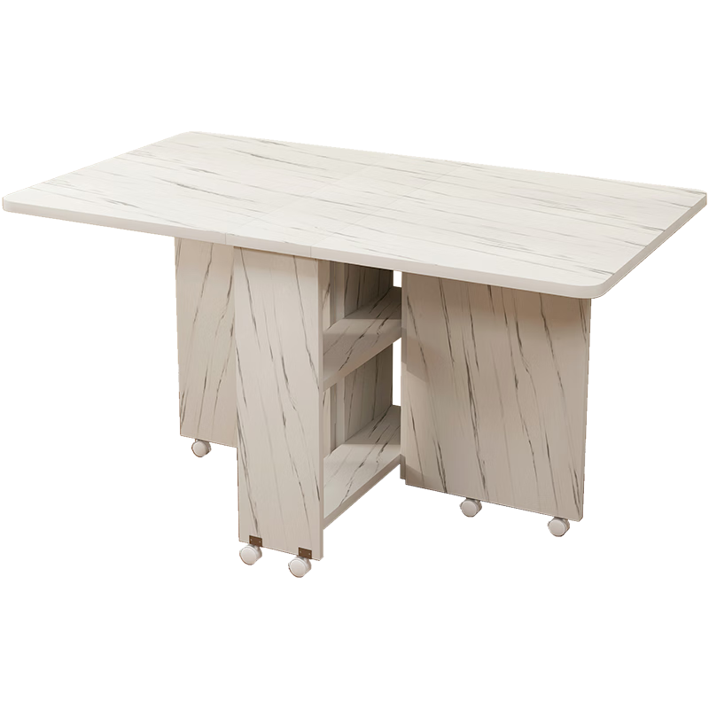 Fanshe Folding Dining Table, Foldable And Extendable, Suitable for Small Apartments, Foldable Dining Table for Home Use, Seats 4-6 People