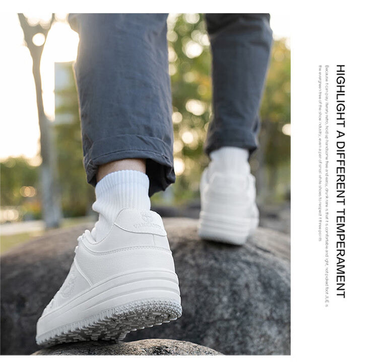 VANCAMEL Men's Sneakers, Couple's Outdoor Casual Shoes, Men's Sports Shoes, Women's White Shoes, 6066 White, Size 38 22