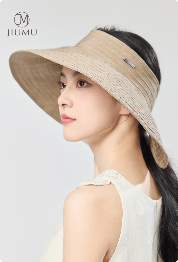 JIUMU Sun Protection Hat for Women, Sun Visor Cap, Sun Hat, Visor Cap, Cool Hat, Summer Outdoor Face-Covering UV Protection Hat for Wome 1