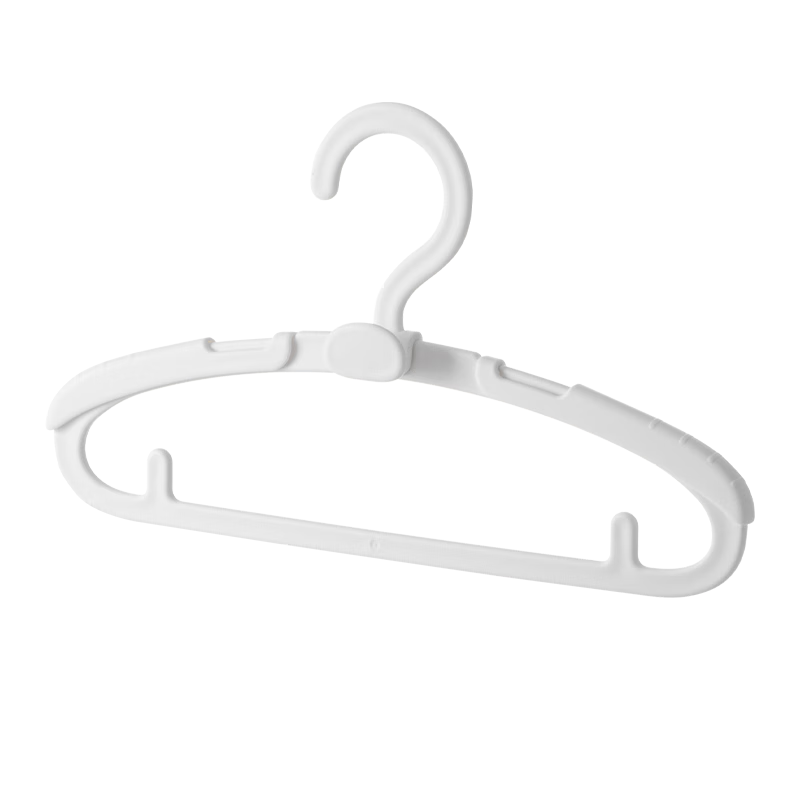 Lanjiaoluo Children's Hangers, Extendable Baby Clothes Hanger, Non-Slip, for Ages 0-6 Years Old, Seamless Drying Rack, White, 10 Pieces