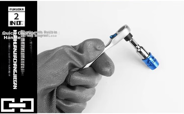 Jian Fukuoka Tool Household Portable Bidirectional Ratchet Wrench Precision Set with Multiple Screwdriver Bits Combination Kit 9