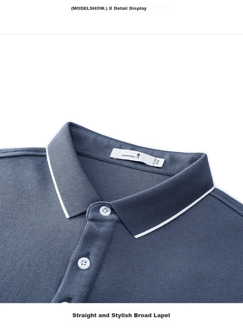 DANCING WOLVES [Upgraded Heavy Pure Cotton] Autumn And Winter Comfortable Basic Inner Layer Men's Long-Sleeve POLO Shirt, 001 Black, Size 165 19