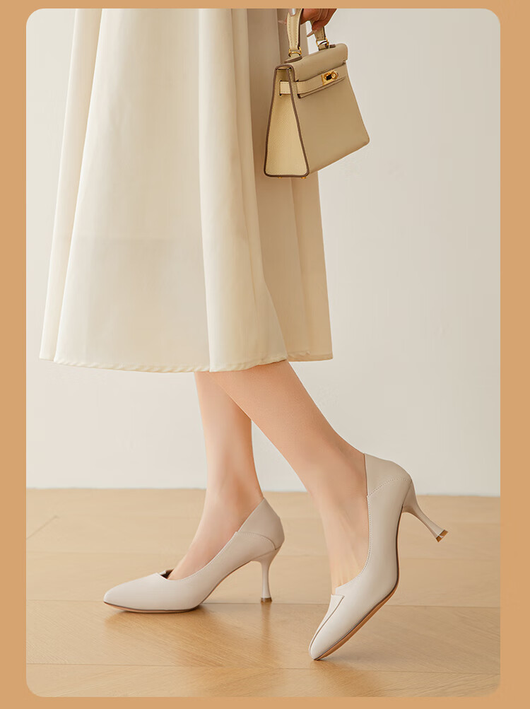 Dusto High Heels for Women, Spring Thin Heel 2026 New French Pointed Toe Shoes, Elegant to Match Dresses, Sophisticated High Heels Pumps 2