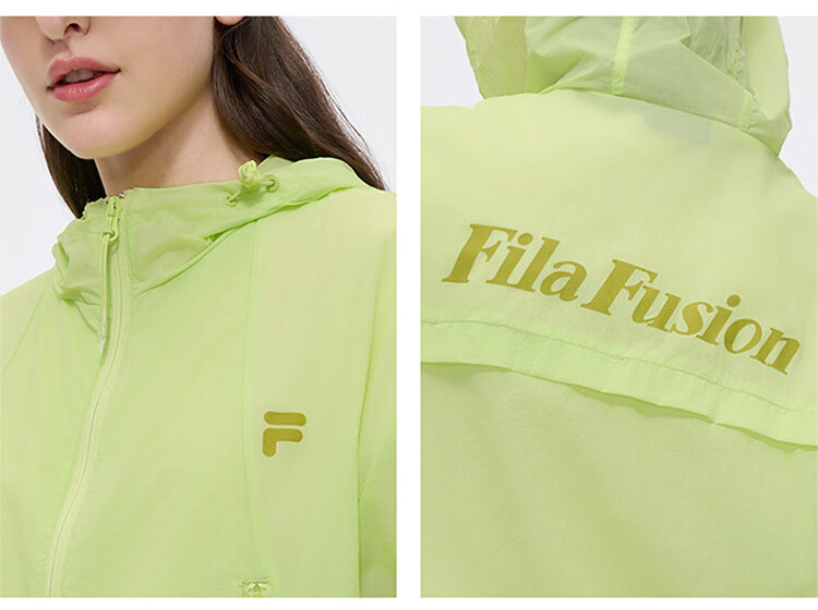 FILAFUSION FILA Trendy Couple's Woven Jacket, Summer Loose Sun Protection Hooded Top 14