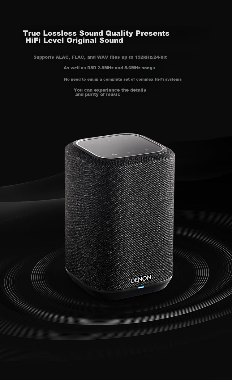 DENON HOME 150 NV Wireless Hi-Fi Speaker, WiFi Bluetooth USB Stereo, Compatible with Aux And Multi-Room Music System, Gift 6