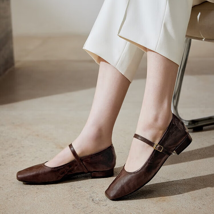Bata Mary Jane Women's Shoes, Spring And Autumn New Style, Shallow Mouth Retro Elegant Flats