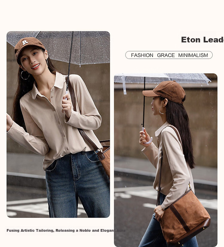 Dme [Luiri Xiaoxiang] Spring And Autumn French Yton Collar Moisturizing Warm Shirt Long Sleeve Elegant Blouse Women's Top 5