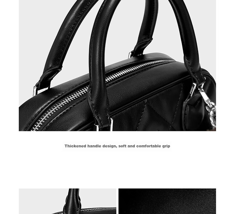 JUST STAR Celebrity-Style Bowling Bag, Women's Handbag, 2026 New Luxury Shoulder Crossbody Boston Tote Bag, Birthday Gift 15