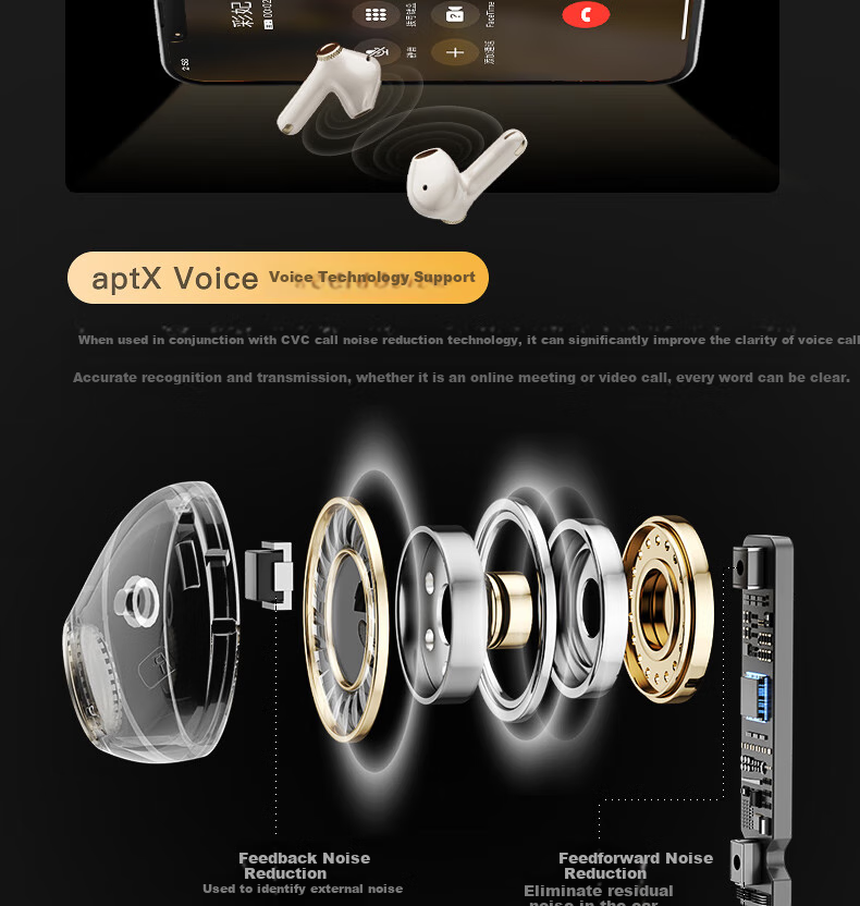 IKF Find Max6 Quiet True Wireless Bluetooth Earphones Semi-In ANC Active Noise Cancellation LDAC High-Resolution Sound Quality for Sports Fitness, Compatible with Phones And Computers, Cloud Rock White 20