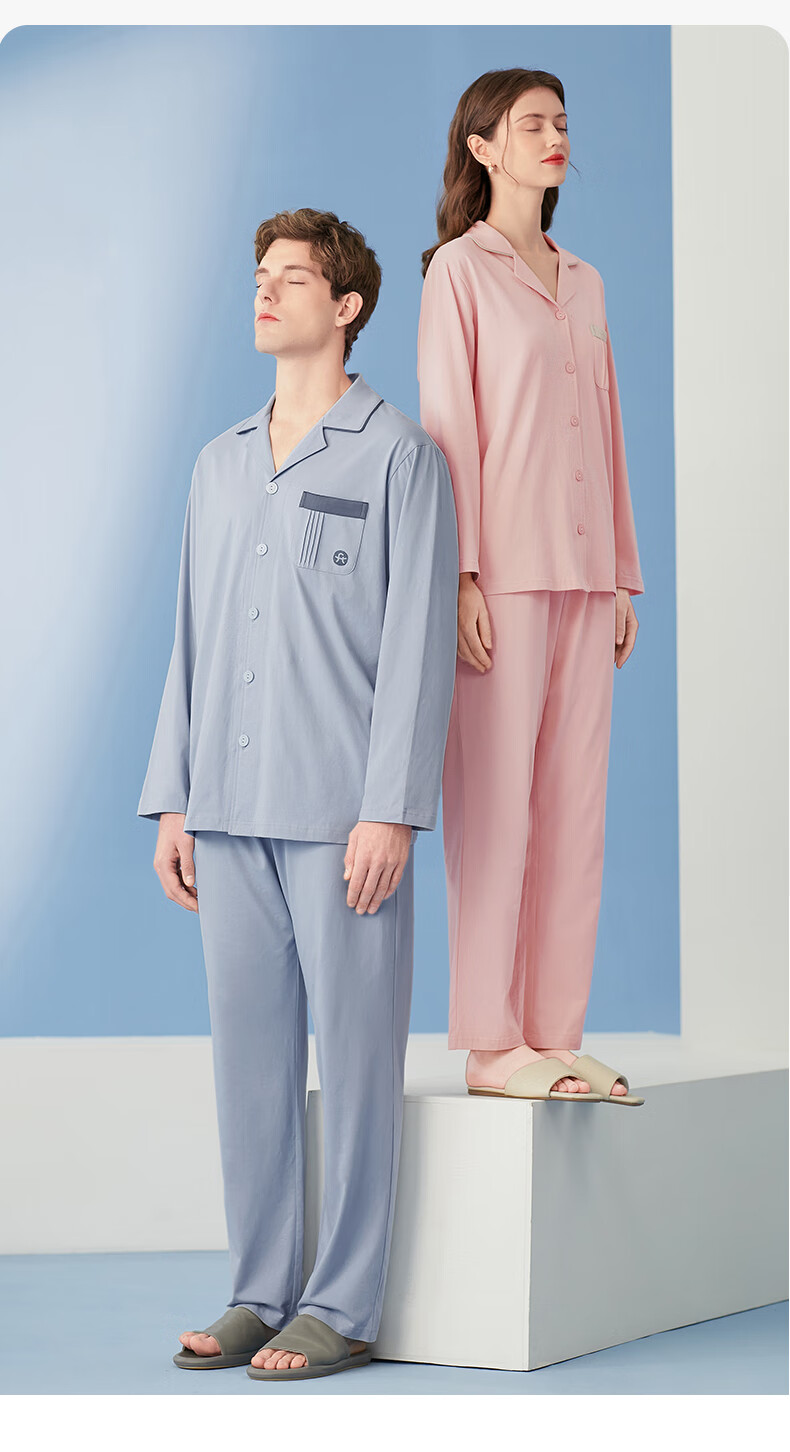 Fenteng Women's Pajamas, 5A Antibacterial Pure Cotton, Simple Solid Color, Breathable, Suitable for Outdoor Wear, Home Loungewear Set, Soft Cotto 16