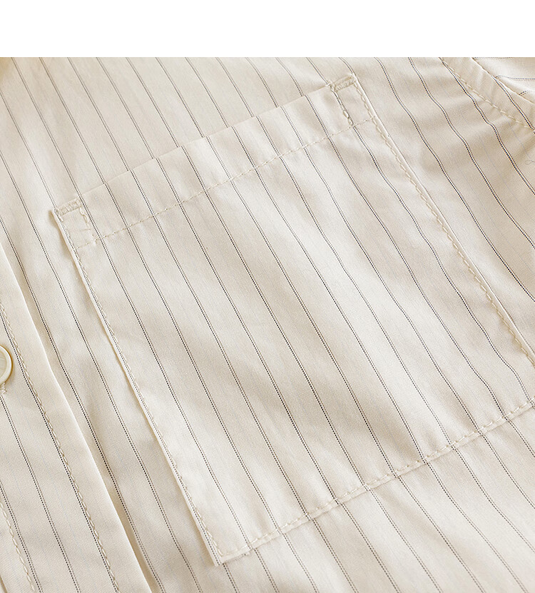 MARC&JANIE Boys' Fashion Striped Cotton Shirt Children's Pure Cotton Top Spring 2025 250103 9