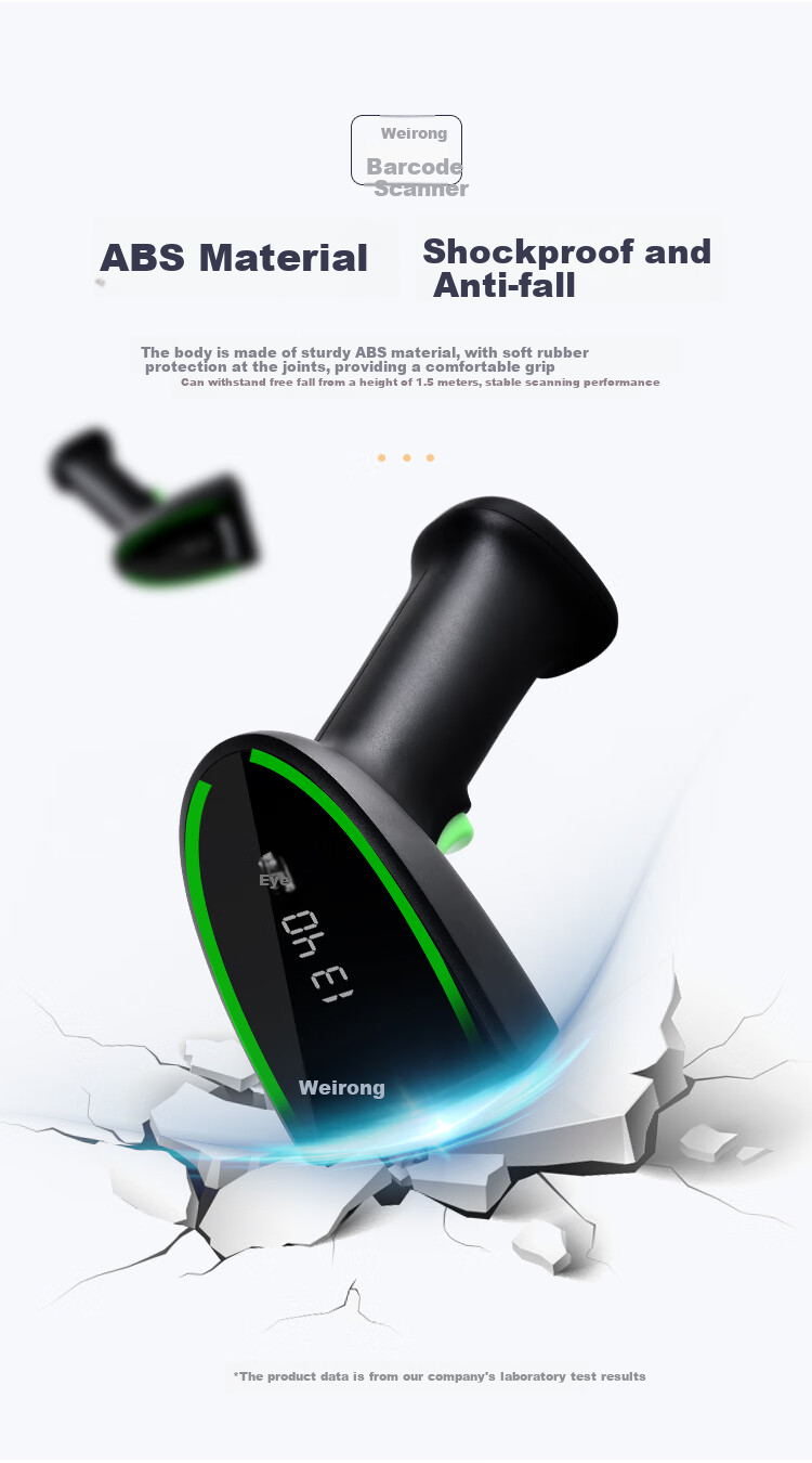 Weirong X11W Pharmaceutical Traceability Code Scanner Gun, Wireless QR Code Scanner with Charging Base, Supermarket Checkout Scanner, Logistics Payment Scanner, Supports Chinese 7