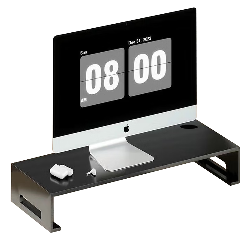 Zhuobo Monitor Riser Metal Stand Computer Stand Desktop Organizer CJ08 Black Single Layer 48cm