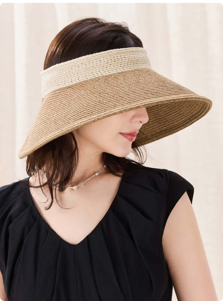 JIUMU Sun Protection Hat for Women, Sun Visor Cap, Sun Hat, Visor Hat, Straw Hat, Cool Hat, Summer Outdoor Face-Covering UV Protection Hat for Wome 17