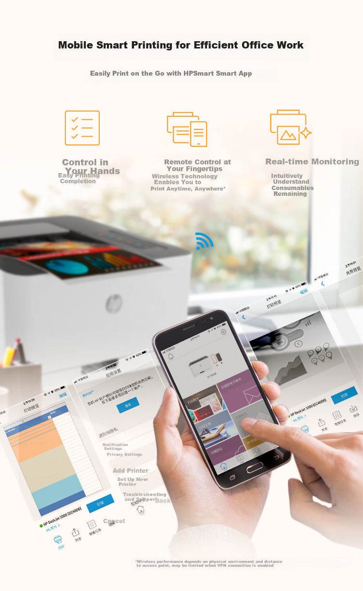 HP 150nw Laser Series Color Home Printer, Compact Wireless Printing, Wired Printing 3