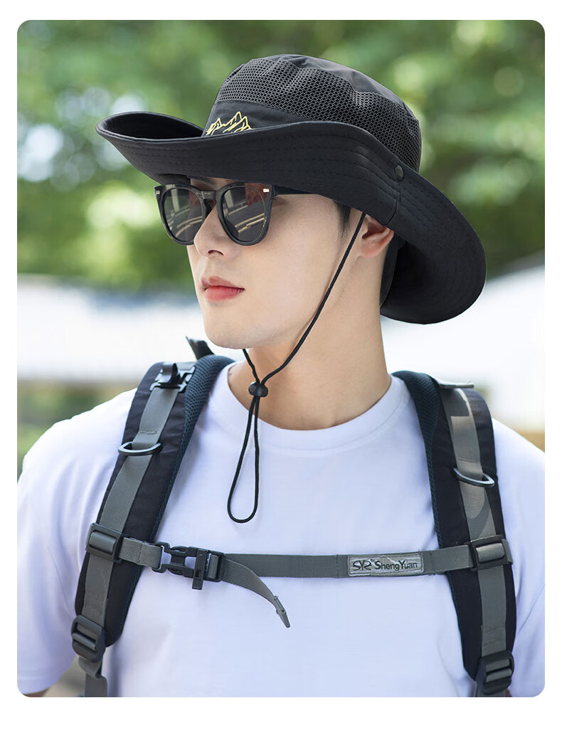 CARTELO Sun Hat for Men, Wide Brim Sun Protection Hat, Summer Outdoor Sun Hat, Breathable Foldable Fishing Hiking Fisherman Hat 14