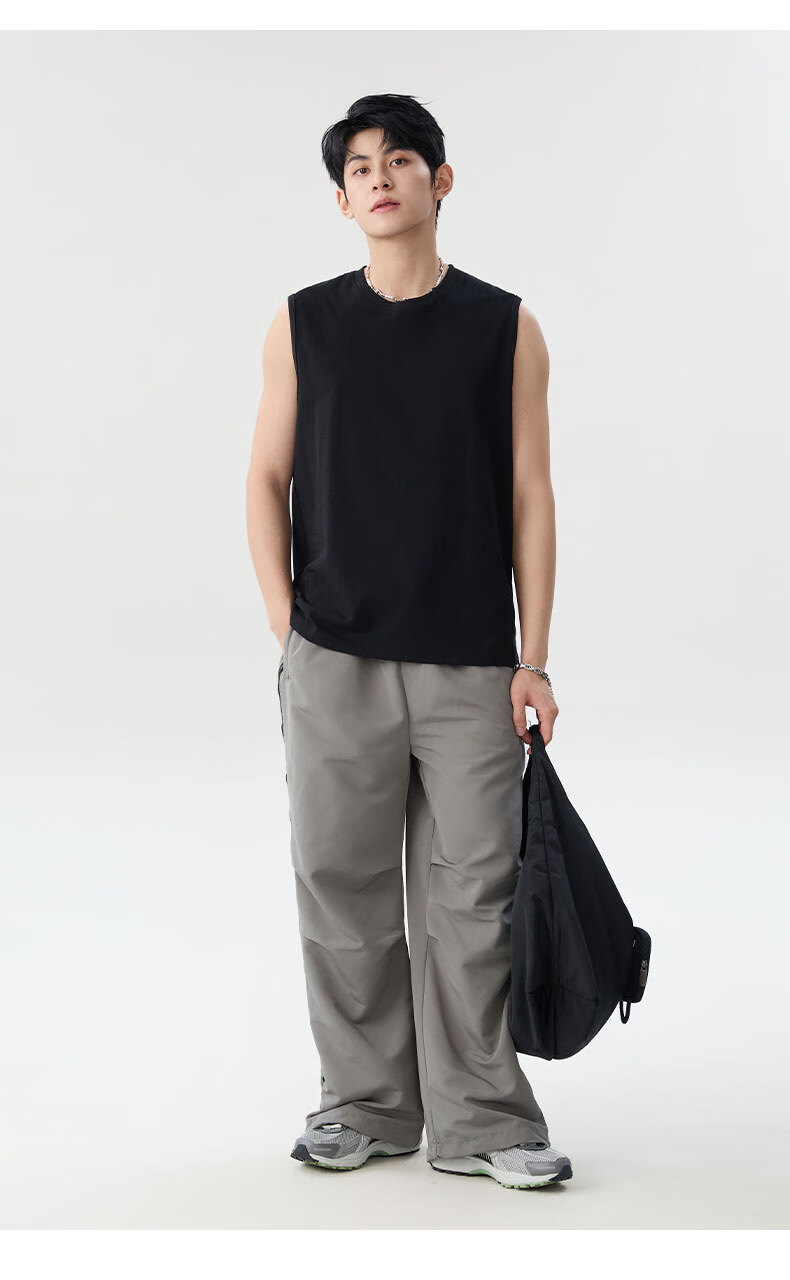Baleno Men's Summer Vest Casual Cotton Sleeveless T-Shirt Youth Outdoor Sports Loose Breathable Tank Top 11