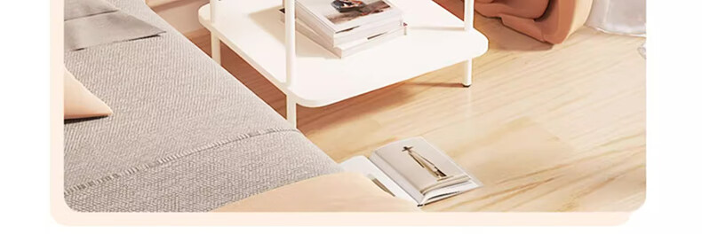 FENJIEXIAN Side Table, Coffee Table, Living Room Luxury Small Tea Table, Tempered Glass Tea Stand, Bedside Table, Double-Layer Storage Tea And Water Table 5