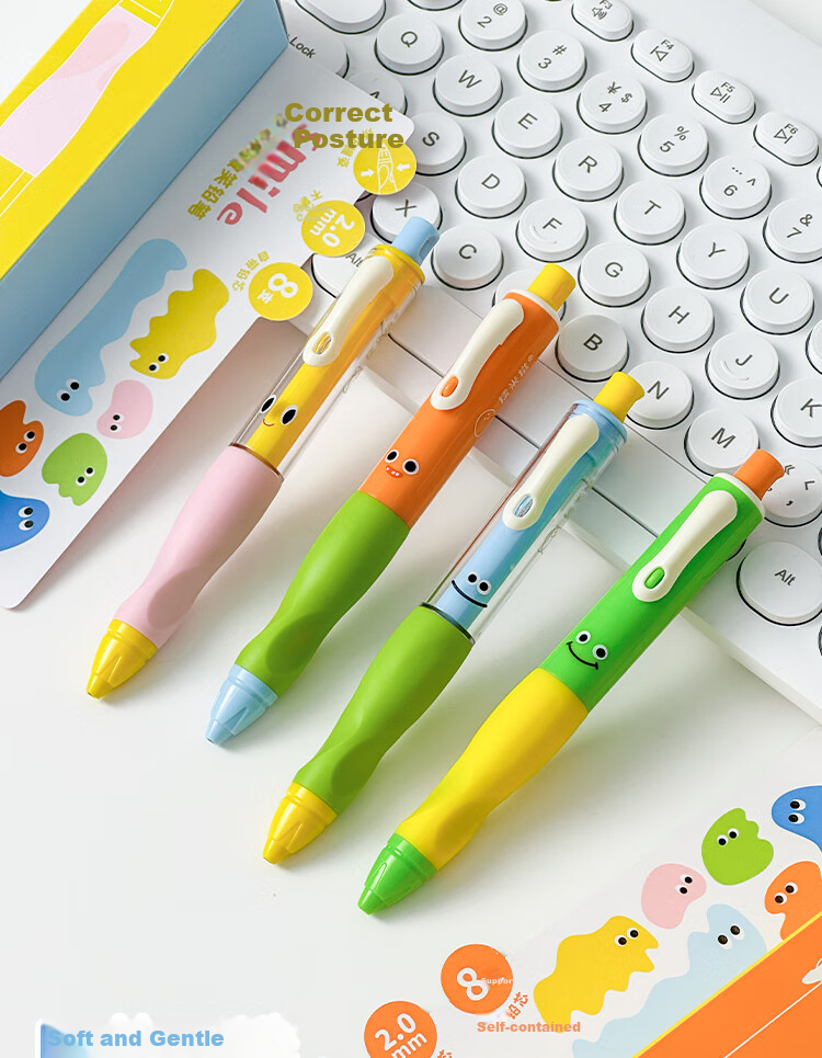 Sannianerban & Bifangshuo Ergonomic Automatic Pencil with Matching Lead Refills, Single Box 9