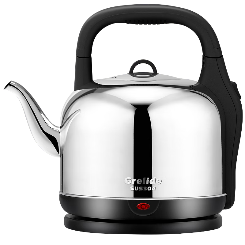 Grelide Electric Kettle, Household Hot Water Kettle, Thickened 304 Stainless Steel, Color Electric Kettle, Extra Large Capacity 6L, Automatic Shut-Off Water Boiler, 160S Stainless Steel Color