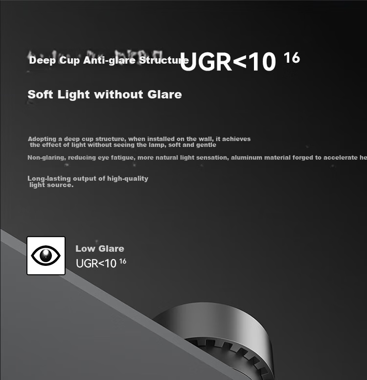 Honeywell Eye Protection Spotlight, Recessed, No Main Light, High Color Rendering, Anti-Glare, Deep Cup, Anti-Glare Wall Light HWD-03S1201 18