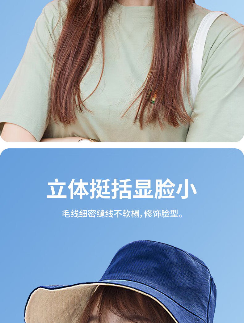 CARTELO Sun Hat, Fisherman Hat for Women, Summer UV Protection, Wide Brim Face-Covering Sunhat, Reversible 6