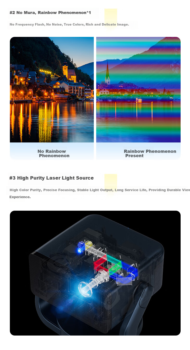 Epson EF-17N Home Projector, 3LCD Smart Laser Gimbal Projector (0.62" Large Chip, Native 1080P, Gimbal Projection) 9