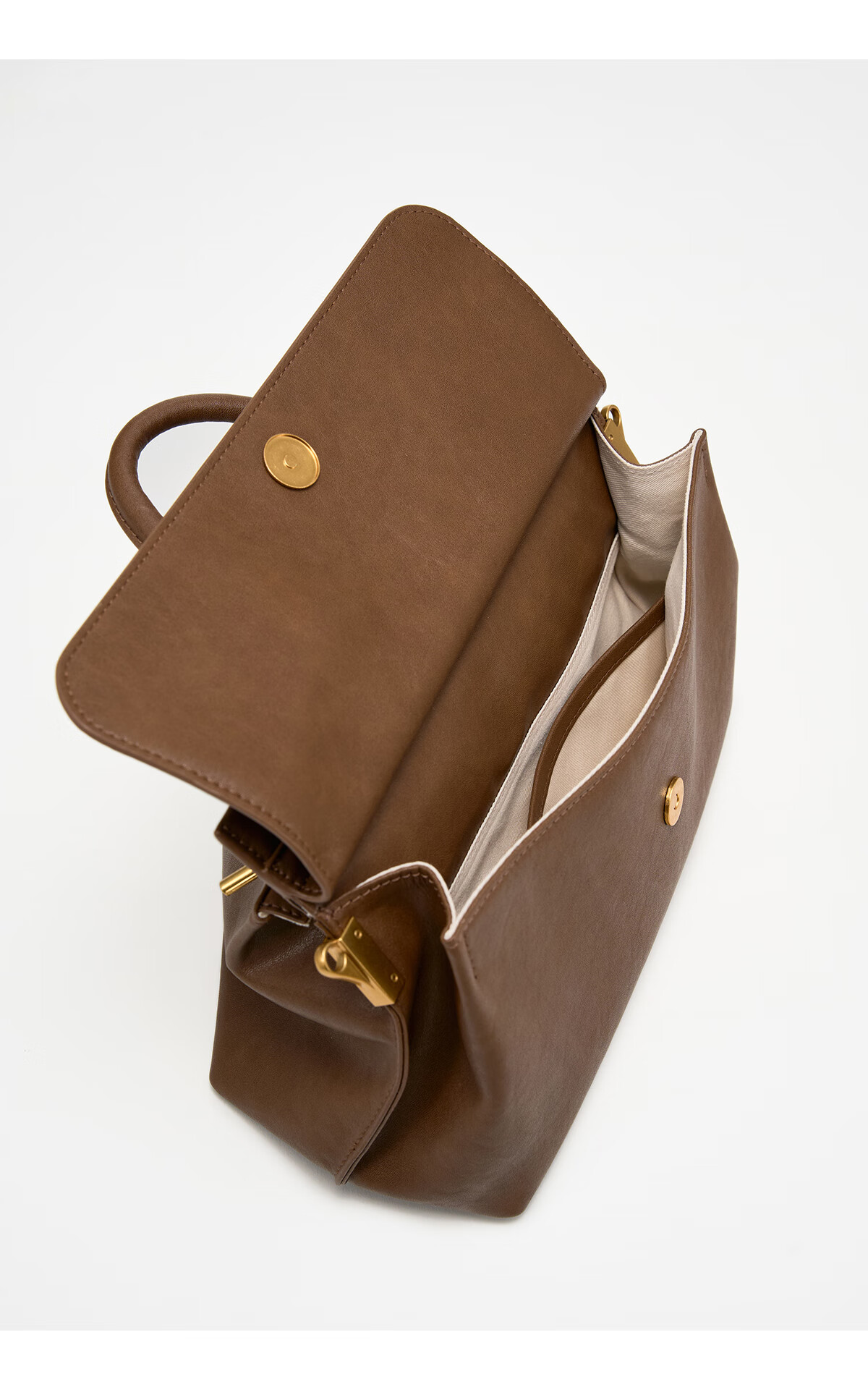 Ximuting Chasing Light Caramel Brown Cowhide Leather Women's Handbag New Simple Versatile【Christmas Gift】 8