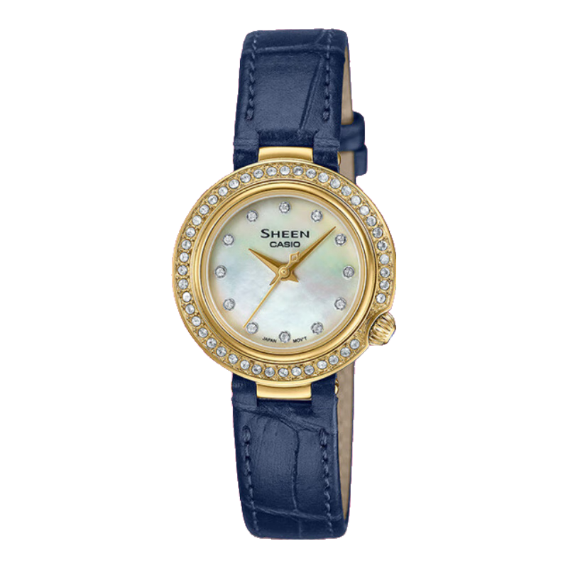 CASIO SHEEN Women's Watch SHE-4565GBL-7APRC White Mother-of-Pearl Quartz Gift for Girlfriend