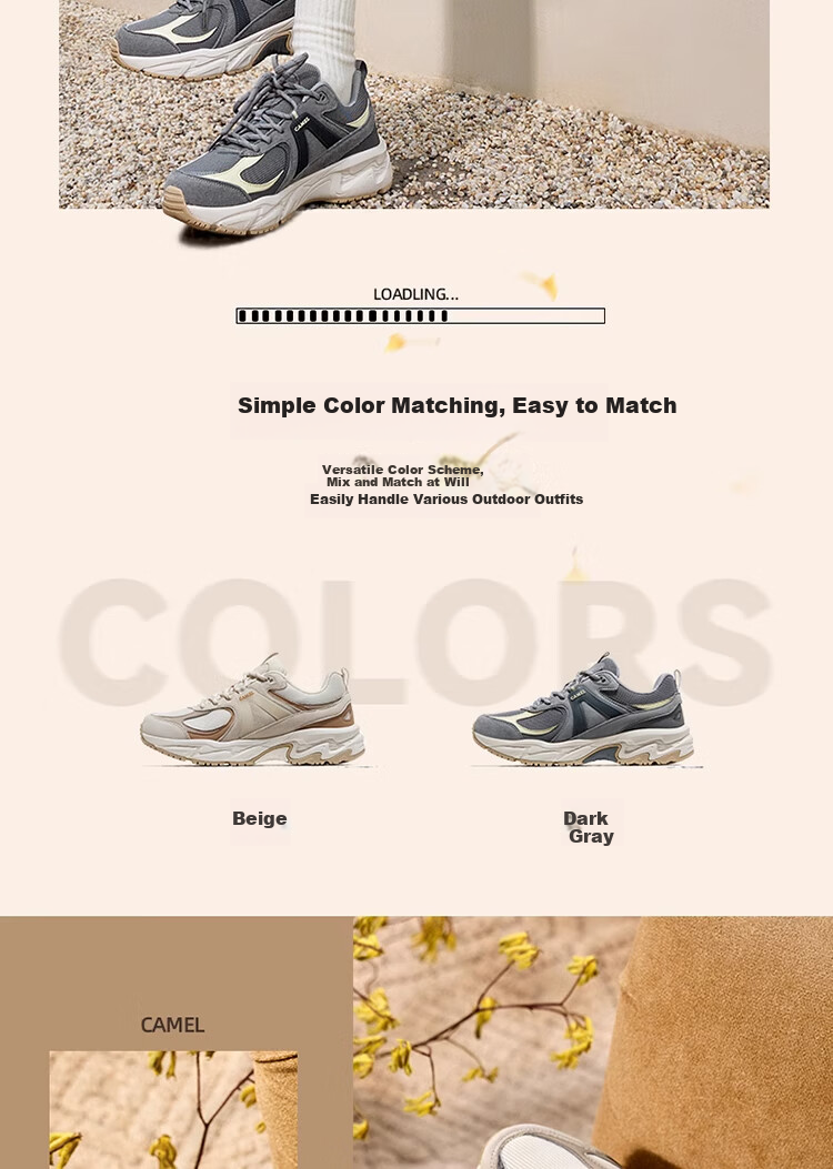 CAMEL Outdoor Hiking Women's Shoes, Non-Slip Mountain Climbing Sports Footwear F24C693624 7