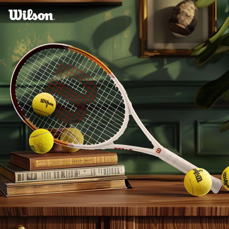 Wilson Tour One Retro Racket, Shock-Absorbing, Lightweight, Large Face, Full Carbon Fiber Integrated Tennis Racket, WR106510U2