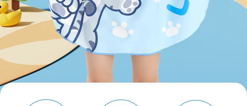 Li-Ning Bath Towel, Wearable Cape, Absorbent And Quick-Drying, for Boys And Girls, Swimming-Specific Bathrobe, Beach Towel for Seaside Use 11