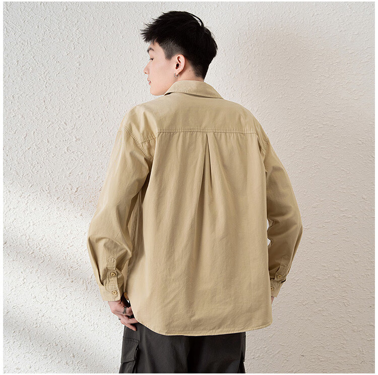 TonLion 2025 Spring Men's Shirt, Long Sleeves with Pockets And Hem, Men's Top 5