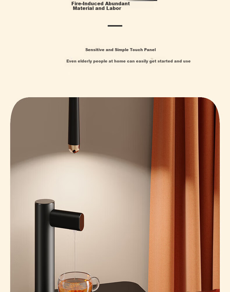 PHILIPS Tea Bar Machine, Home Standing Water Dispenser, High-End for Living Room And Office Use, Smart Instant Hot Water Dispenser with Automatic Water Filling And Rapid Heating, ADD8140 9