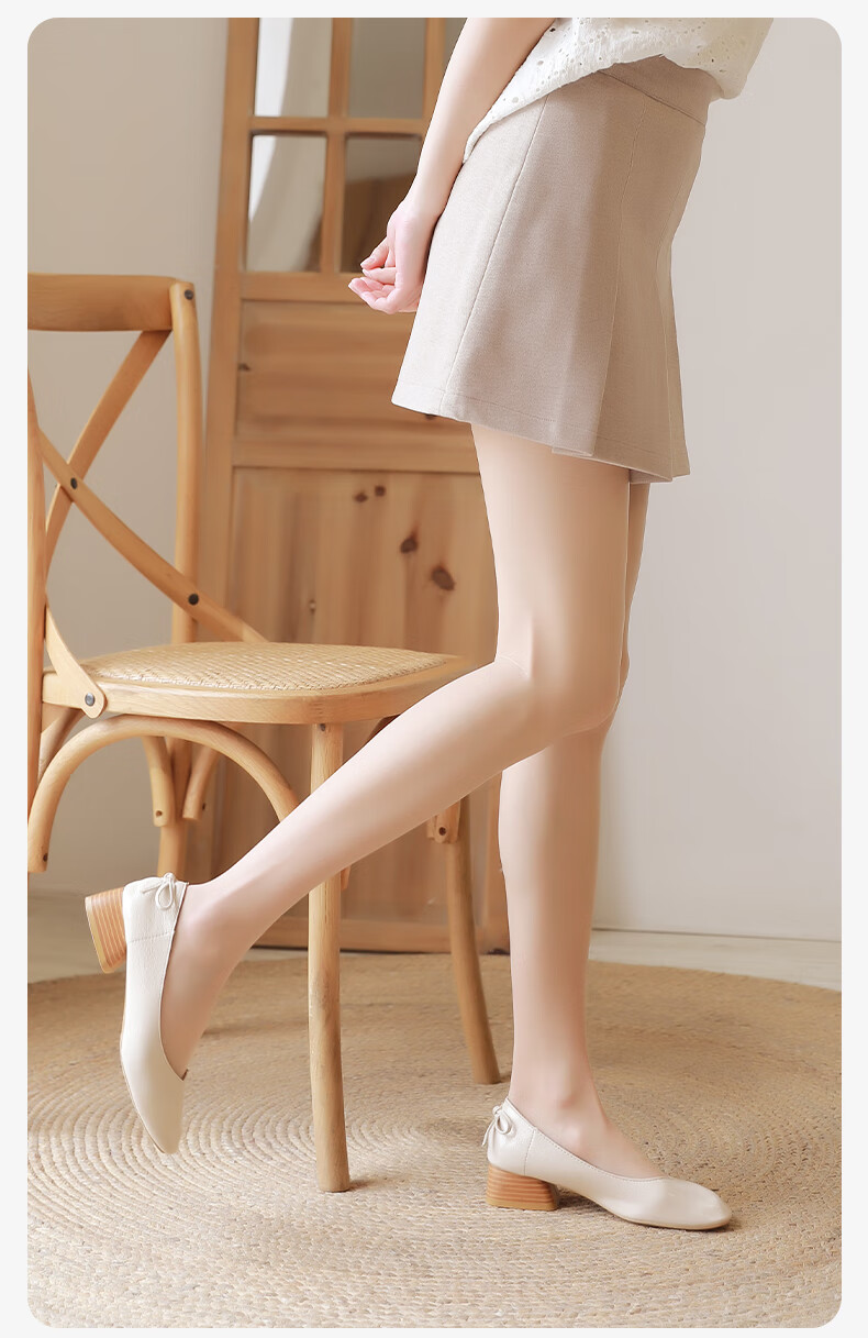 LangSha Thin Silk Stockings Spring and Autumn 7A Antibacterial Anti-Snag Over-the-Knee Long Pantyhose Sexy Nude and Black Tights for Women 11