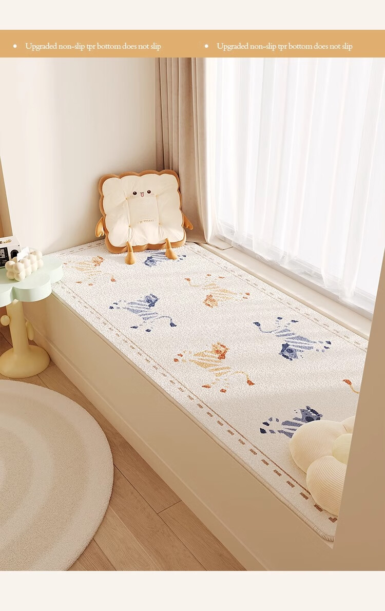 Manshuo Bedroom Bay Window Cushion, Windowsill Seat Pad, All-Season Balcony Tatami Mat, Thickened Sofa Cushion, Non-Slip, 80*220cm 8