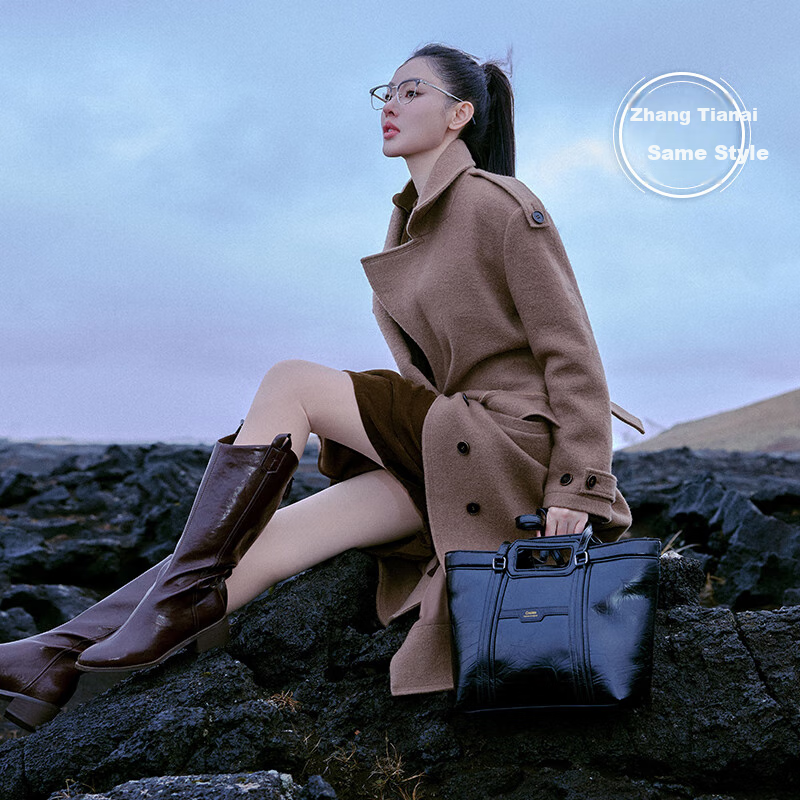 Cnoles [Same As Zhang Tianai], Tote Bag for Women, Large Capacity, Commuter Shoulder Bag, High-End Brand, Mo Lan Handbag