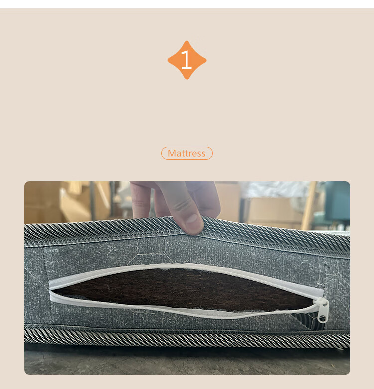 L&S Coconut Palm Fiber Mattress, Foldable Hard Coir Mat, Natural 3E Coconut Palm Fiber Mattress, CD55120*200*10cm, Medium Firmness 16