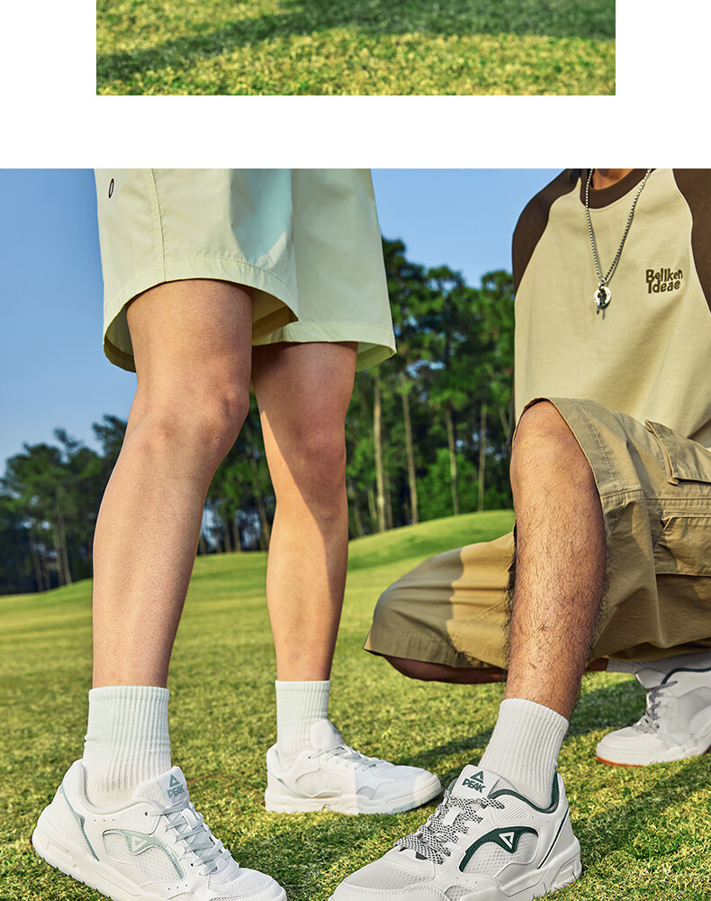 PEAK Taiji White Sneakers for Women, Summer Mesh Breathable Wear-Resistant Versatile Casual Shoes, Thick-Soled Height-Increasing Sports Shoes DB520118 11