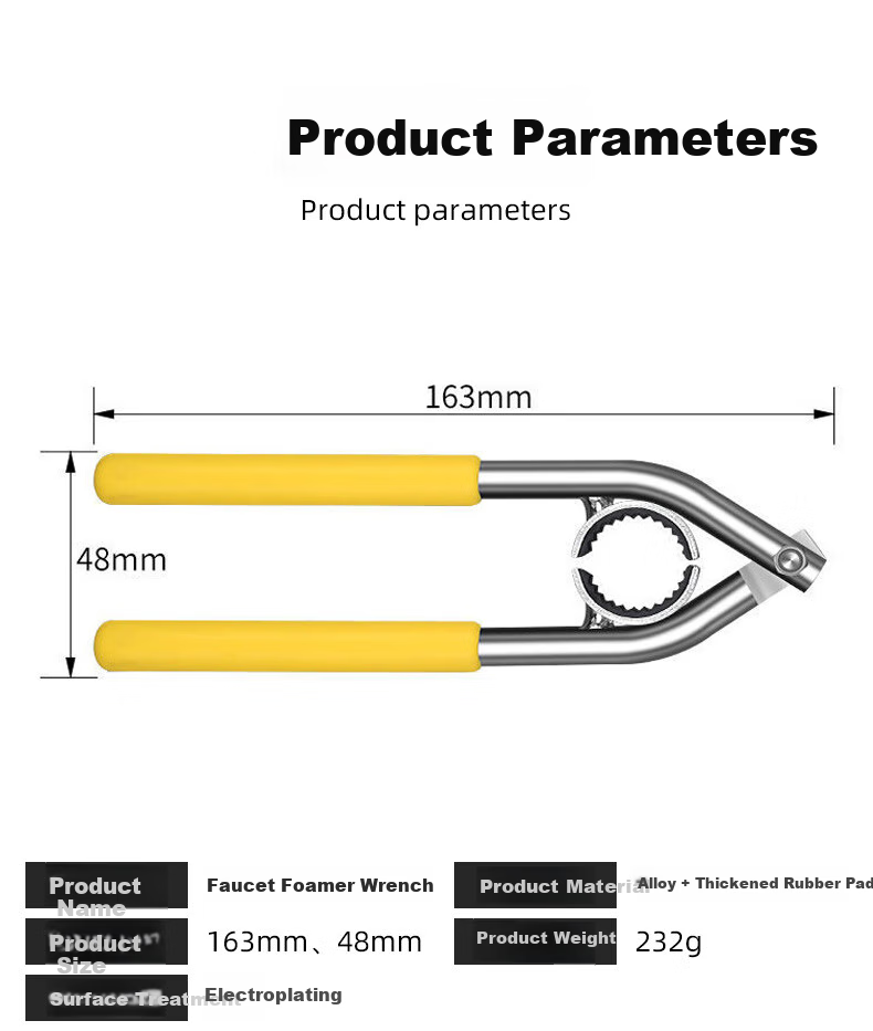 Paola Bathroom Sink Faucet Aerator Wrench, Vegetable Washing Basin Spout Filter Strainer Removal Tool 2377 11
