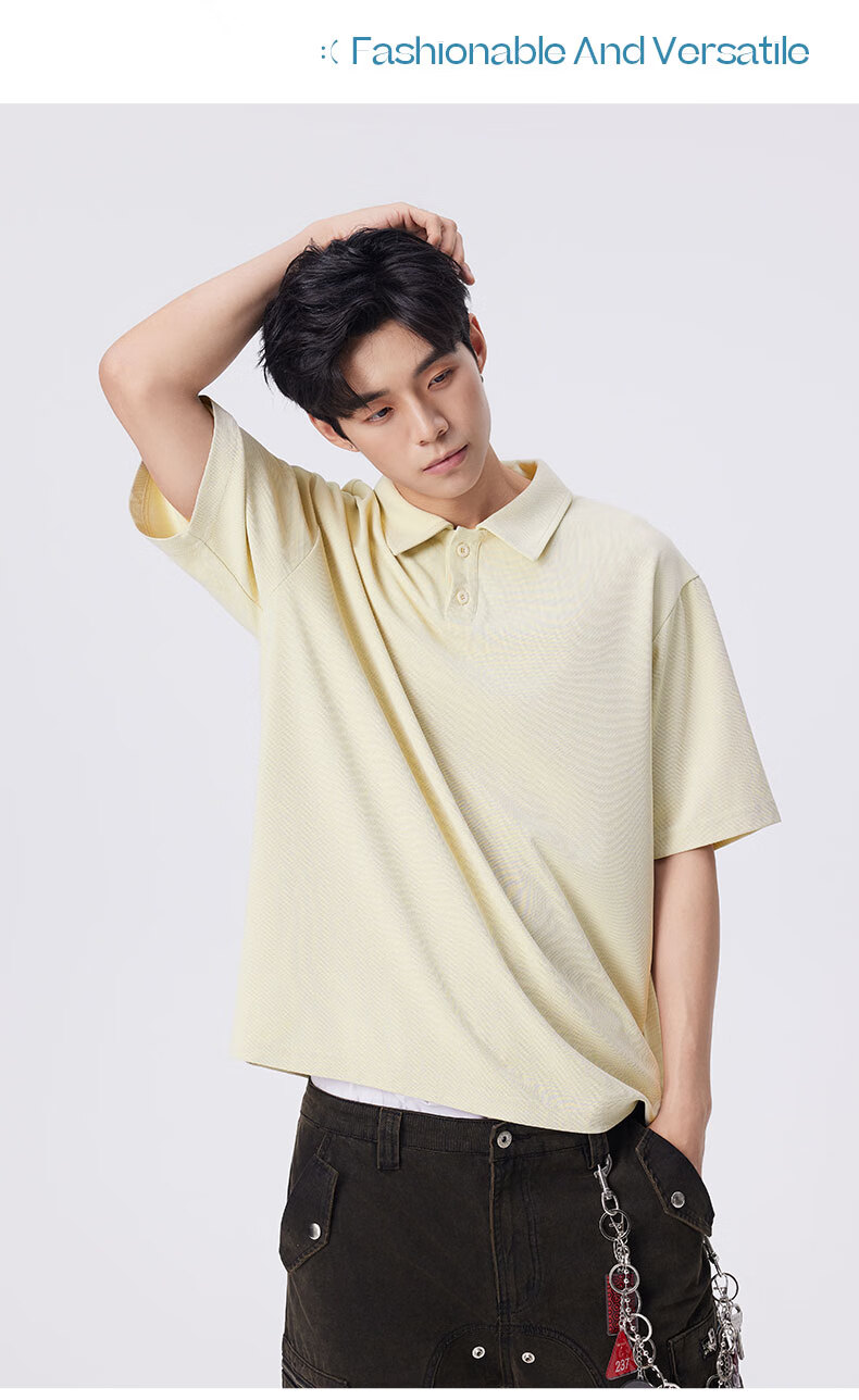 Jeanswest Polo Shirt for Men, Summer Chinese Style National Trend Panda Short-Sleeve Waffle Knit Collared T-Shirt Top C 14