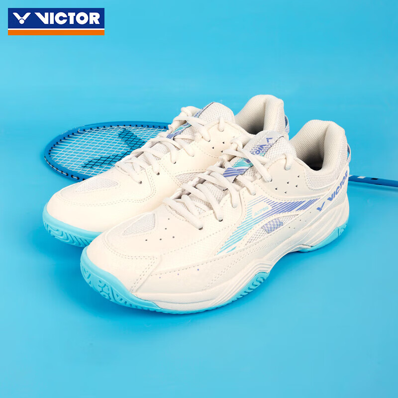 VICTOR Badminton Shoes A170II Second Generation, Unisex Wear-Resistant Breathable Sports Shoes, White And Gray, Size 43
